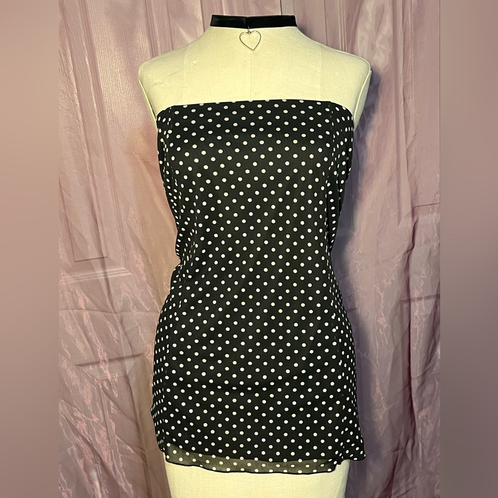 Black & White Polka Dot Top/Skirt